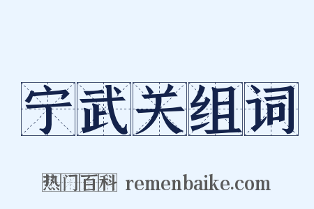 宁武关组词是什么意思的图片